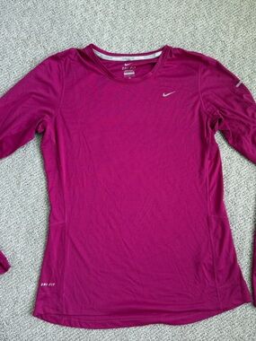 Nike Long Sleeve Dri-FIT Top - Magenta